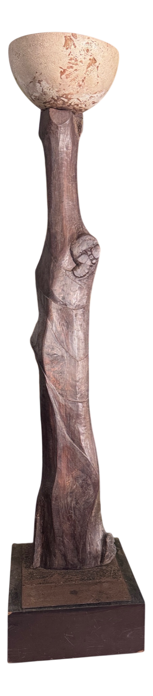 Nicole Bridier, The Zézé Player, Direct-Carved Sculpture, 1992–93, 250CM Tall