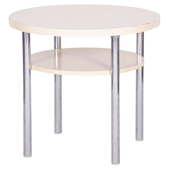 White Mosquito Detector Side Table, 1930s For Sale - Image 10 of 10