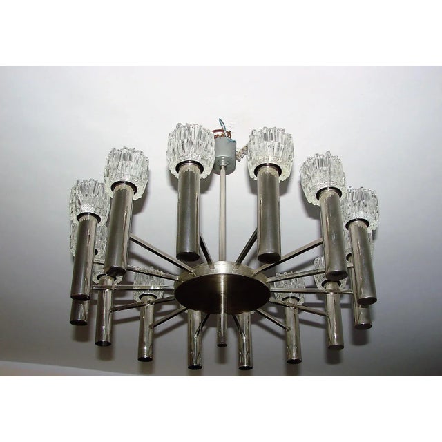 Vintage Metal Chandelier by Scolari, 1970s For Sale - Image 4 of 12