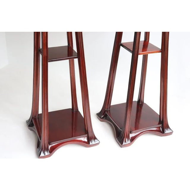 Art Nouveau Plant Stands / Pedestals by Louis Majorelle, France, 1907, Set of 2 For Sale - Image 4 of 13