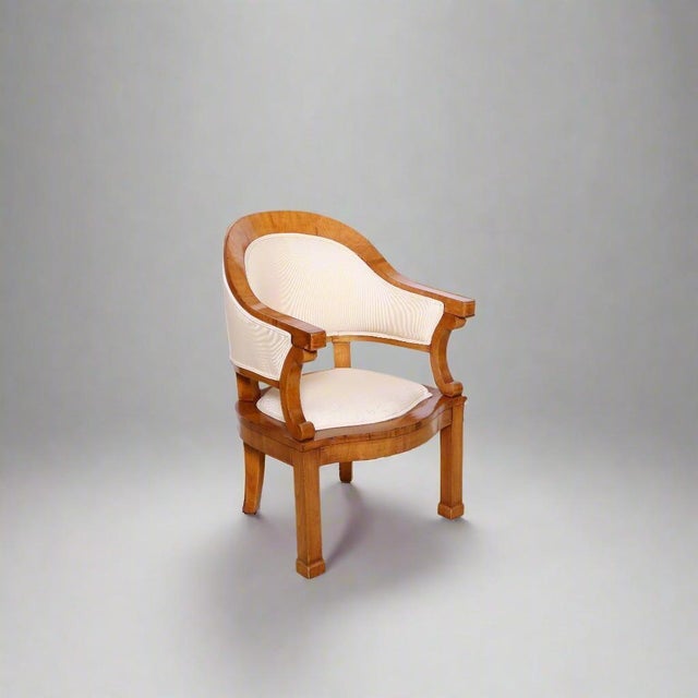 Pair of Antique Biedermeier Cherrywood Armchairs, Attr. to Joseph Danhauser For Sale - Image 12 of 18