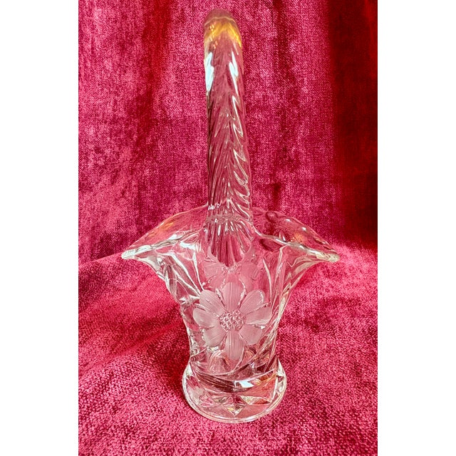 American Pair of Duncan and Miller Vintage Glass Flower Baskets For Sale - Image 3 of 10