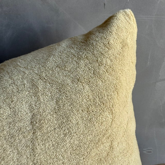 Size 12" x 20" 100% Wool Color: Dijon A luxurious pillow crafted from rich Dijon colored wool, offering a soft, dense...