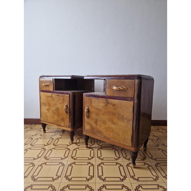 Art Deco Burl Bedside Tables, 1930, Set of 2 For Sale - Image 17 of 17