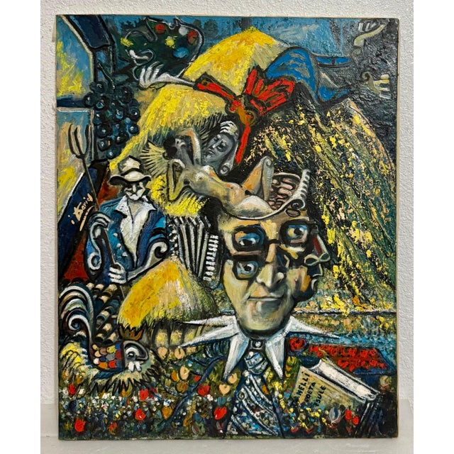 Trilogia Homage to Orazio Tanelli (Italian poet) Hand signed middle left and titled extensively and signed and dated...