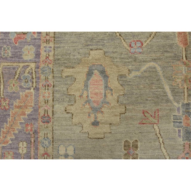 Anatolia Rug 5’2” X 6’11” Gray Wool Modern Hand-Knotted Oriental Carpet For Sale - Image 9 of 13
