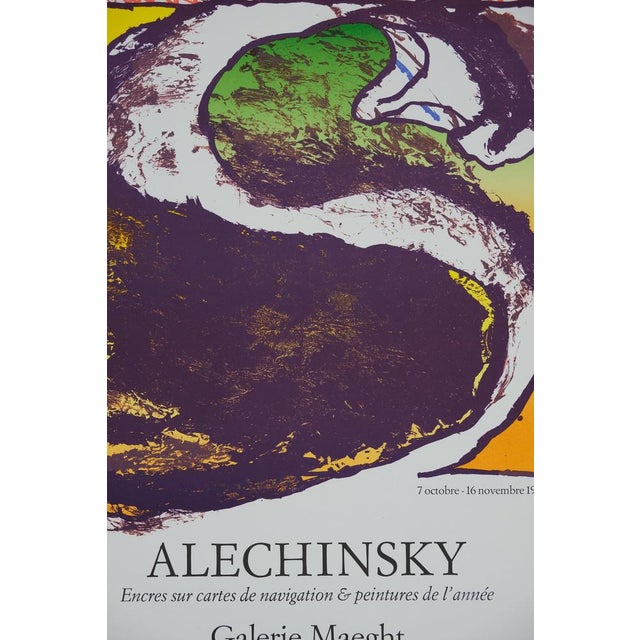 Pierre Alechinsky (1927) Galerie Maeght: 1981 Exhibition Original color lithograph poster On poster paper, 55 x 74 cm...