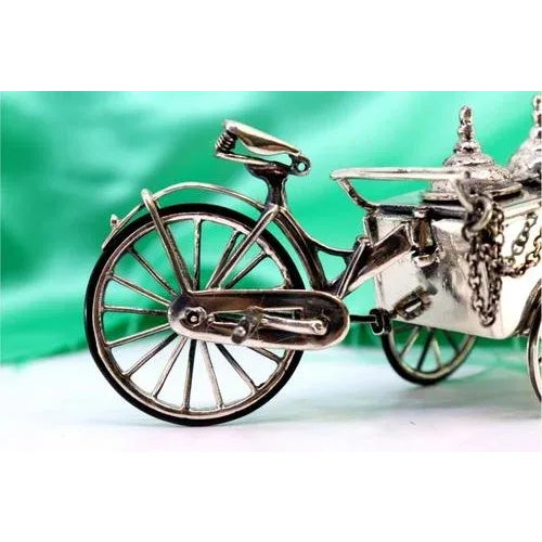 Silver Ice Cream Vending Cart For Sale - Image 5 of 8