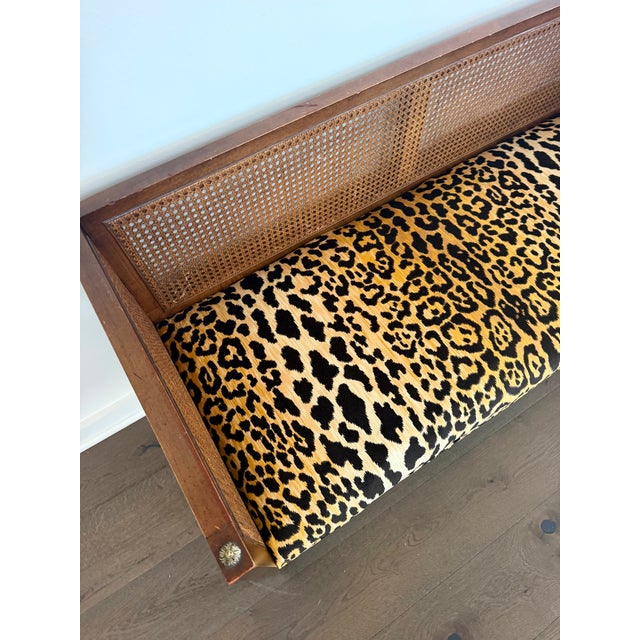 Vintage Hollywood Regency Leopard Serengeti Bench For Sale In Detroit - Image 6 of 6