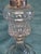 Matched Pair Antique 1830s-1850s Flint Glass Whale Oil Lamps Pewter Burner For Sale - Image 12 of 14