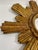 Gold 1950s Italian 14.5" Giltwood Sunburst Wall Mirror For Sale - Image 8 of 18