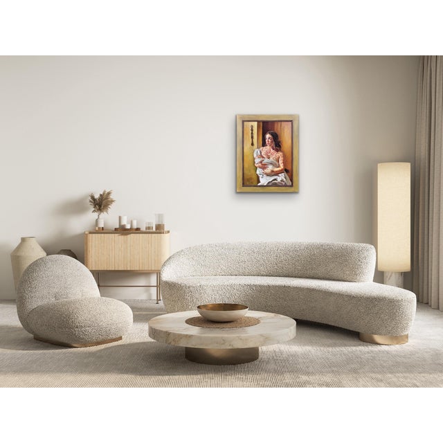 Elin Sian Blake, First Light, Mother & Baby with Welsh Blanket, 21st Century, Oil on Canvas For Sale - Image 15 of 18