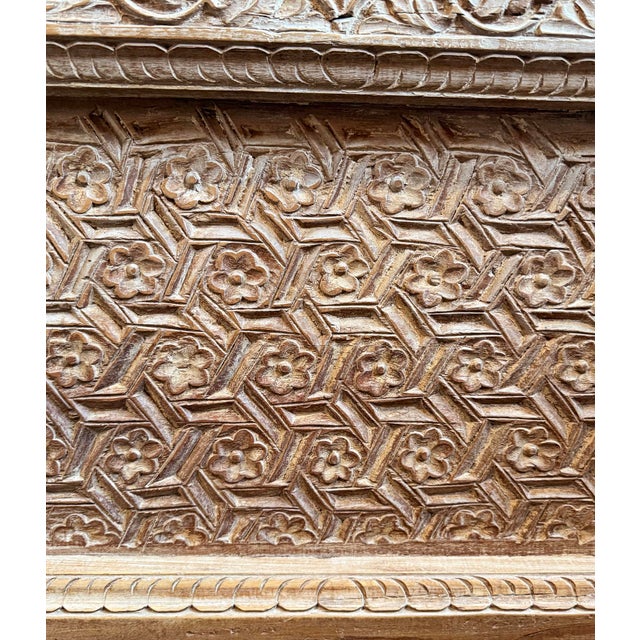 Cal King Carved Ahora Arch Bed Frame For Sale - Image 4 of 9