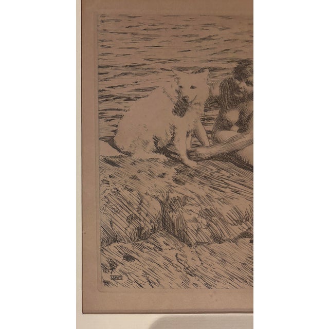 Anders Zorn “Sappo” 1917 Signed Original Etching, Nude With Dog For Sale In New York - Image 6 of 10