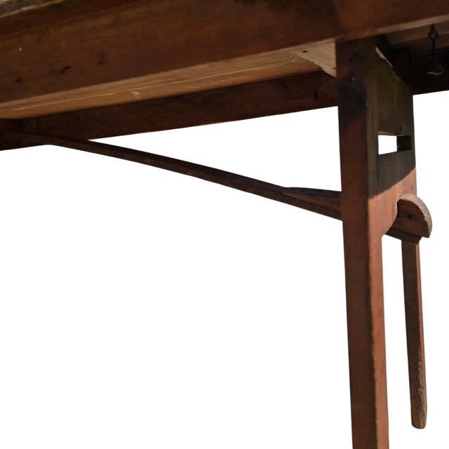 Antique "Clipper" Style Folding Table For Sale - Image 12 of 16