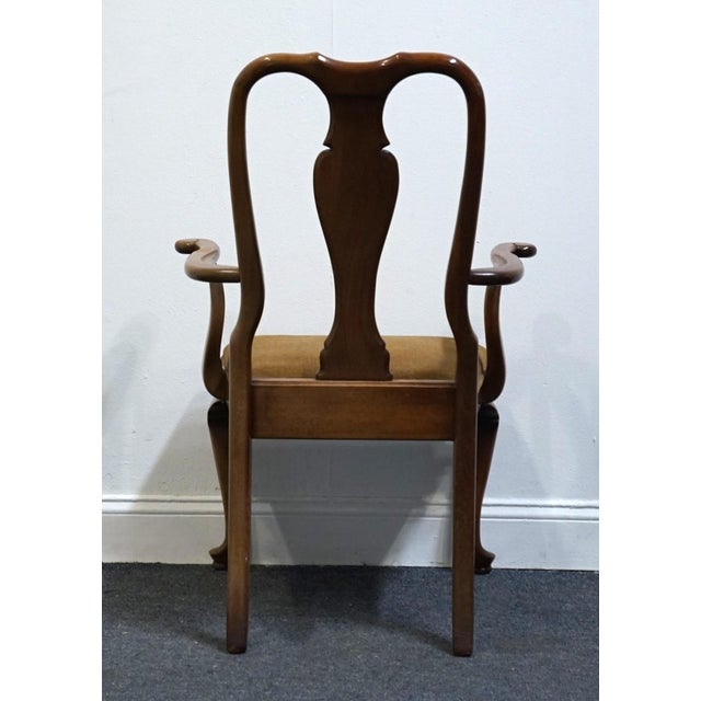 Hickory White Solid Mahogany Traditional Queen Anne Style Splat Back Dining Arm Chair For Sale In Kansas City - Image 6 of 7