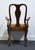 Hickory White Solid Mahogany Traditional Queen Anne Style Splat Back Dining Arm Chair For Sale In Kansas City - Image 6 of 7