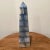 Vintage mixed color onyx geometric obelisk.