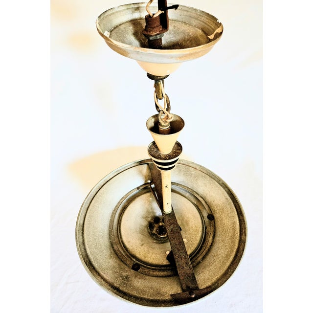 1950s Vintage Art Deco Ufo Ceiling Light For Sale - Image 5 of 10