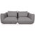 Jalis 21 Set of Fabric Two-Seater Stool and Grey Sofa, Set of 2 For Sale - Image 4 of 18