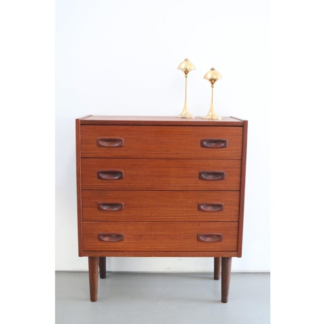 Brown Danish Teak Chest of Drawers, Denmark, 1960s For Sale - Image 8 of 8