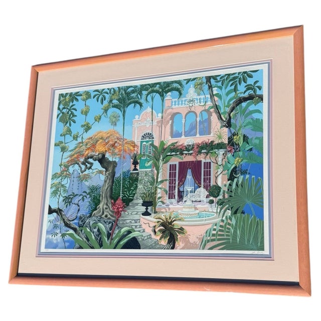 1980s John Kiraly Signed & Numbered "Poinciana Palace" Limited Edition Print For Sale - Image 10 of 14