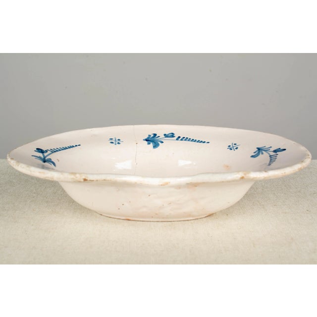 19th Century French Faience Shaving Bowl For Sale - Image 4 of 8