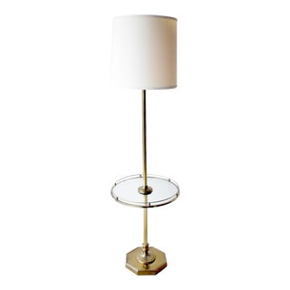 Mid-Century Modern Stiffel Brass Side Table Floor Lamp For Sale