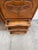Antique Victorian Art Nouveau Oak Combination Secretary Desk and Curved Glass Bookcase With Ornate Carved Details For Sale In New York - Image 6 of 12