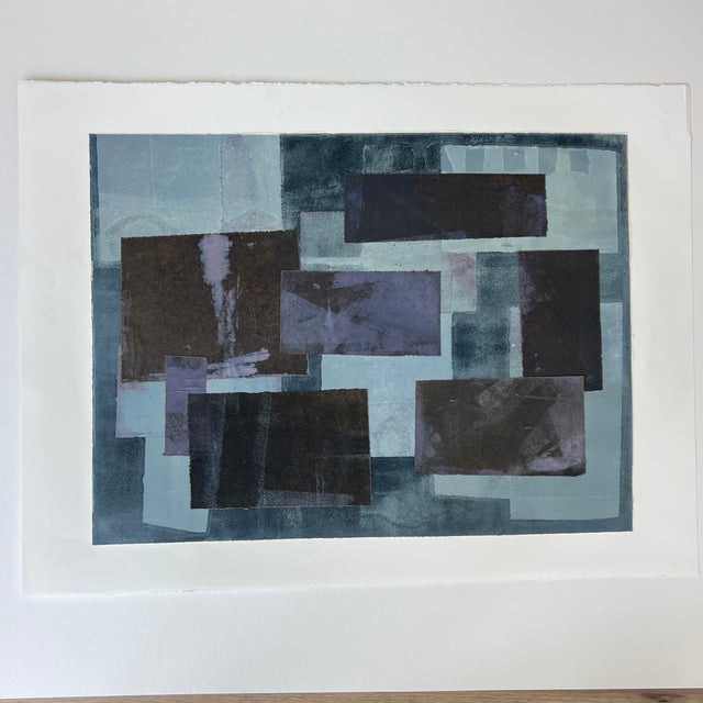 Original Signed Mixed Media Collage and Monotype Artwork by Merrill Bullis