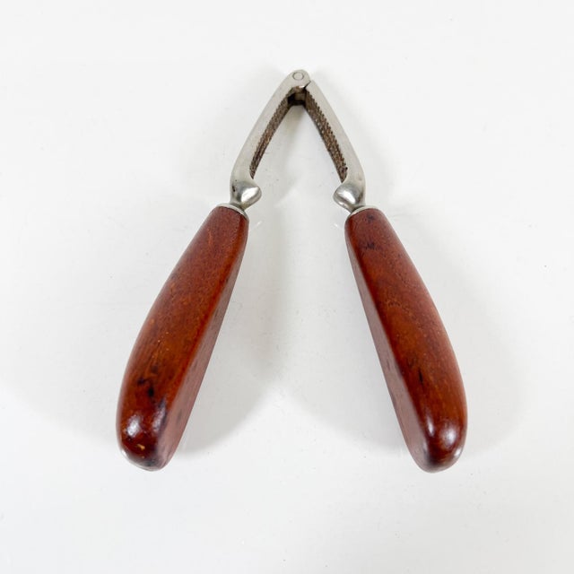 AMBIANIC presents Midcentury Modern Bar Tool Nutcracker Fat Teak Wood Handle 1.63 w x 6.13 tall x 1.25 d Preowned original...