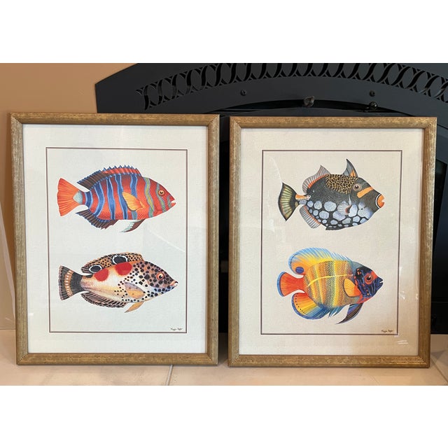 Late 20th Century 'Tropical Fish 1 & 2' Art Prints by Maggie Riegler - Pair For Sale - Image 4 of 11