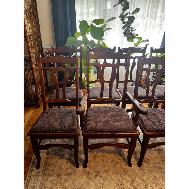 Set of 8 Late 19th Century Eastlake Walnut Dining Chairs For Sale - Image 6 of 10