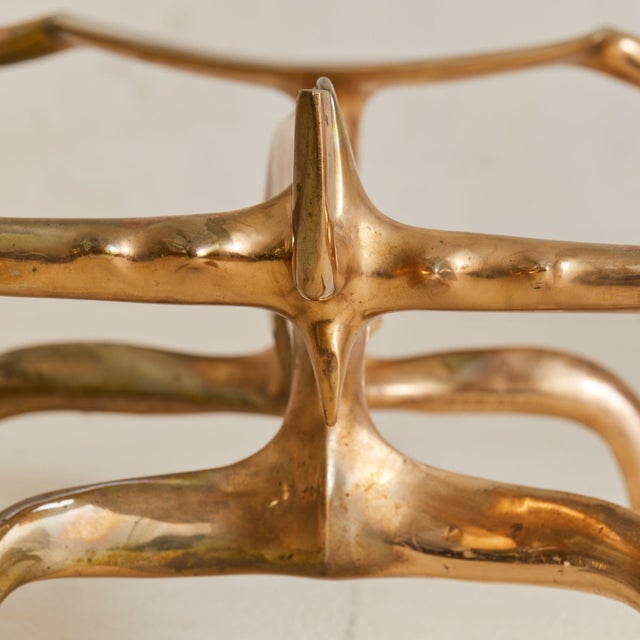 Metal Rare Sculptural Bronze Coffee Table by Victor Roman, Signed + Numbered, 1970s For Sale - Image 7 of 10