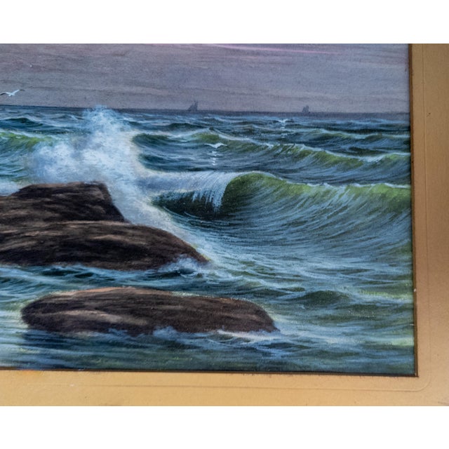 Early 20th Century Luminist Watercolor Seascape Painting by Charles Grant Davidson For Sale - Image 11 of 15
