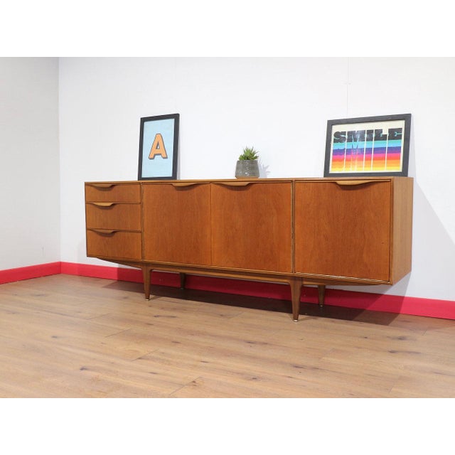 Mid Century Modern Vintage Teak Credenza Sideboard by McIntosh Danish Style For Sale In Greensboro - Image 6 of 15