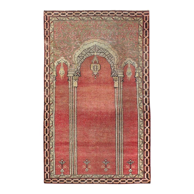 Galerie Shabab Collection Early 20th Century Turkish Oushak Throw Rug For Sale