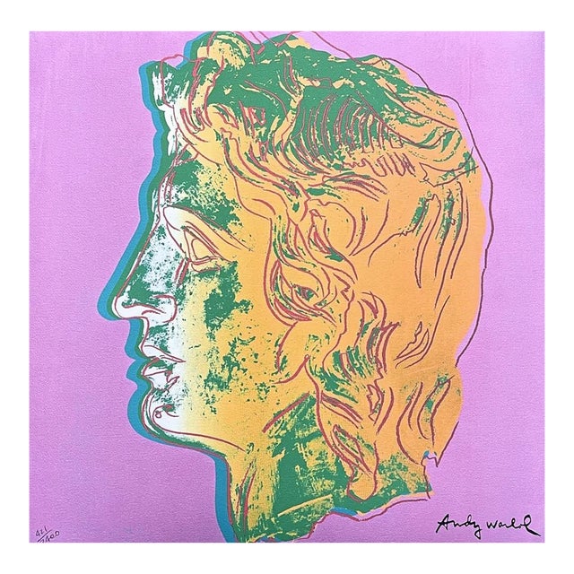 1986 Carnegie Museum of Art After Andy Warhol "Alexander the Great Light Purple" Lithograph For Sale