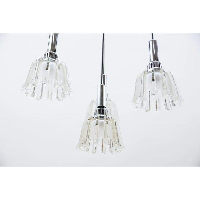 1970s Space Age German Chrome & Glass Cascading Lamp, 1970s For Sale - Image 5 of 9