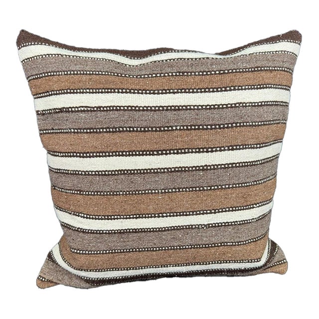 Turkish Hemp Pillow Cushion Natural Beige Brown Cushion Cover 20x20 For Sale