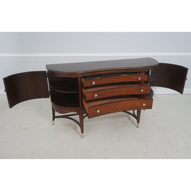 Traditional American Drew Mahogany Inlaid Server Sideboard For Sale - Image 3 of 18