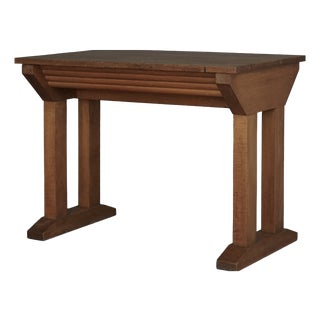 Art Deco Modernist Oak Side Table, 1930s For Sale