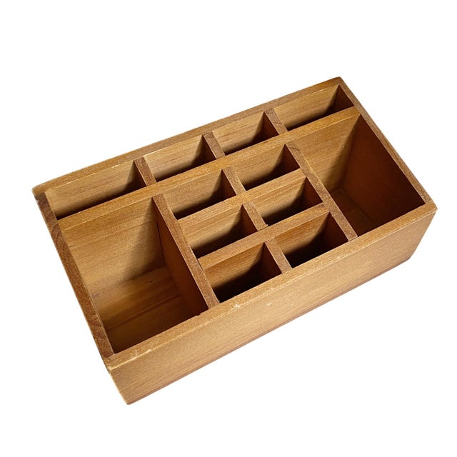 Elevate your home organization with the Vintage Wooden Divided Organizer, a beautifully crafted rustic mid-century storage...