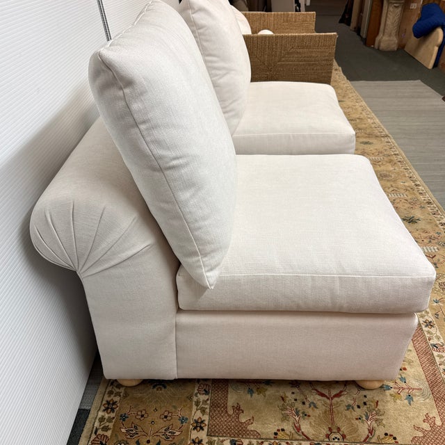 Contemporary Kreiss Furniture Giverny Armless Lounge Chairs, Pair For Sale - Image 3 of 12