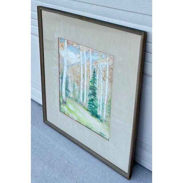 1950s Bert G. Phillips (1868–1956) "Fall Aspens" Watercolor Painting For Sale - Image 11 of 12