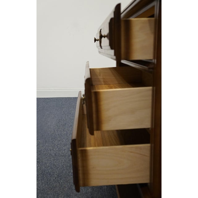 Bassett Furniture Solid Hard Rock Maple Colonial Early American 44" Low Chest 5017-208 For Sale In Kansas City - Image 6 of 12