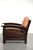 1990s Art Deco Cognac Colored Cowhide Armchair For Sale - Image 5 of 13