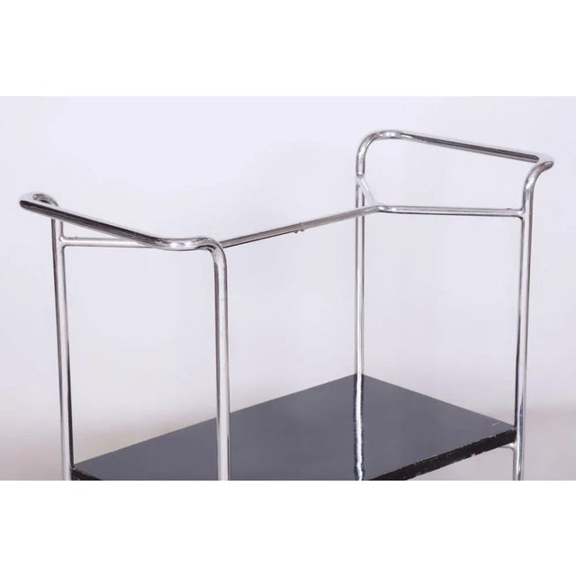 Metal Bauhaus Chrome Trolley by Marcel Breuer for Mücke Melder, 1930s For Sale - Image 7 of 10