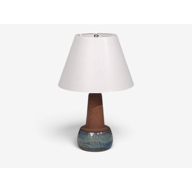 Mid-Century Modern 1960s Mid-Century Modern Michael Andersen & Søn, Table Lamp, Brown and Blue Stoneware For Sale - Image 3 of 10