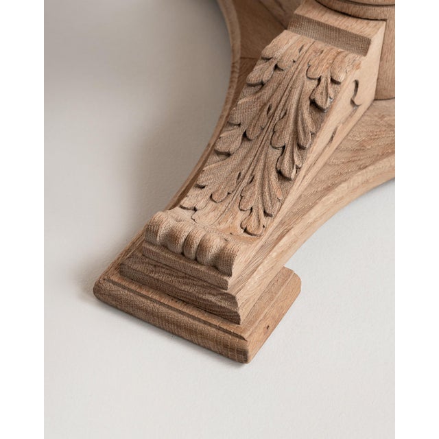 Brown 1970s Neo-Renaissance Carved Table With Glass Top For Sale - Image 8 of 9